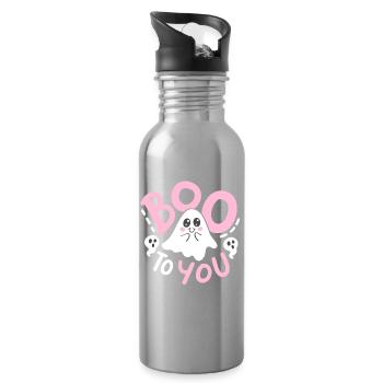Geist Halloweenkostüm - Trinkflasche mit integriertem Trinkhalm - Lightsilver - Rechts