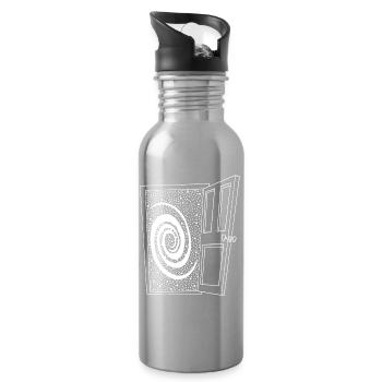 Offene Tür zum Universum - Trinkflasche mit integriertem Trinkhalm - Lightsilver - Rechts