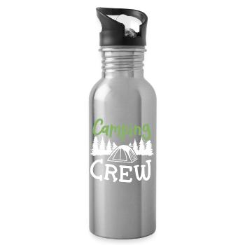 Camping Crew Camper - Trinkflasche mit integriertem Trinkhalm - Lightsilver - Rechts