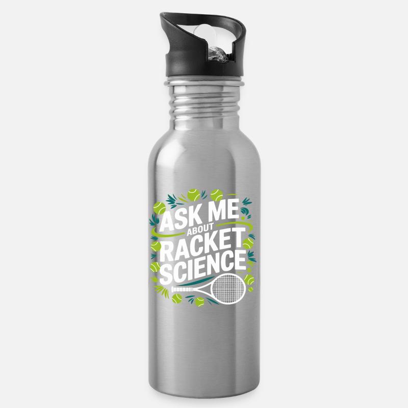 Dicton de la science du racket - Gourde avec paille intégrée - argent clair