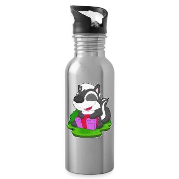 Forfait Noël Skunk - Gourde avec paille intégrée - argent clair - Droite