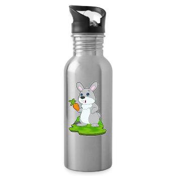 Rabbit Carrot - Water bottle with straw - silver - Right