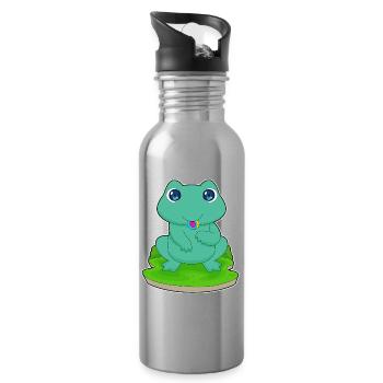 Frog Lollipop - Water bottle with straw - silver - Right