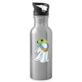 Frog Bridal Wedding Dress Wedding - Water bottle with straw - silver - Right