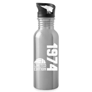 50. Jubiläum 1974 Limited Edition Volleyball - Trinkflasche mit integriertem Trinkhalm - Lightsilver - Rechts