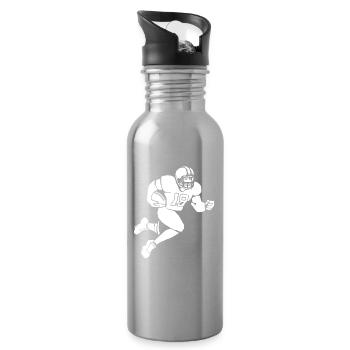 Football Player - Water bottle with straw - silver - Right