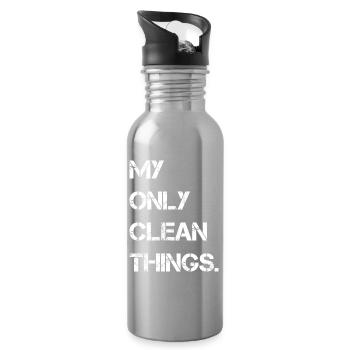 my only clean things - Water bottle with straw - silver - Right