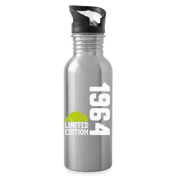 60. Jubiläum 1964 Limited Edition Tennis - Trinkflasche mit integriertem Trinkhalm - Lightsilver - Rechts