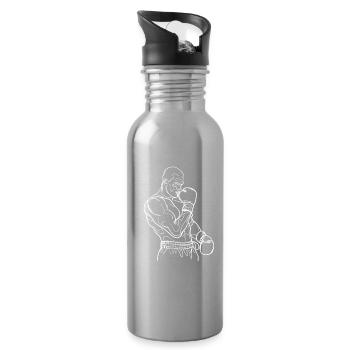 Boxer - Trinkflasche mit integriertem Trinkhalm - Lightsilver - Rechts