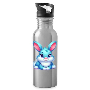 Rabbit - Water bottle with straw - silver - Right