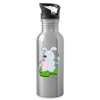 Pêche au poisson bunny Angler - Gourde avec paille intégrée - argent clair - Droite