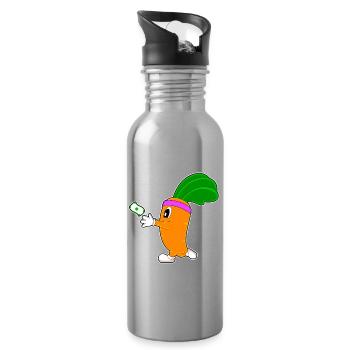Carrot Jogger Jogging Sport - Gourde avec paille intégrée - argent clair - Droite