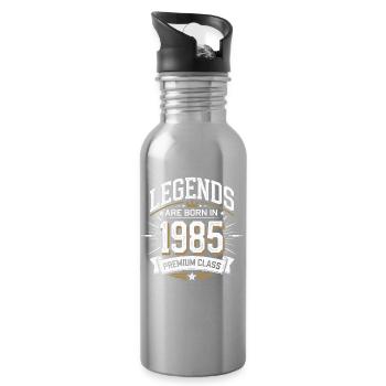 Légendes nées en 1985 Classe Premium - Gourde avec paille intégrée - argent clair - Droite