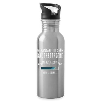 Fachangestellter für Bäderbetriebe Ausbildung - Trinkflasche mit integriertem Trinkhalm - Lightsilver - Rechts
