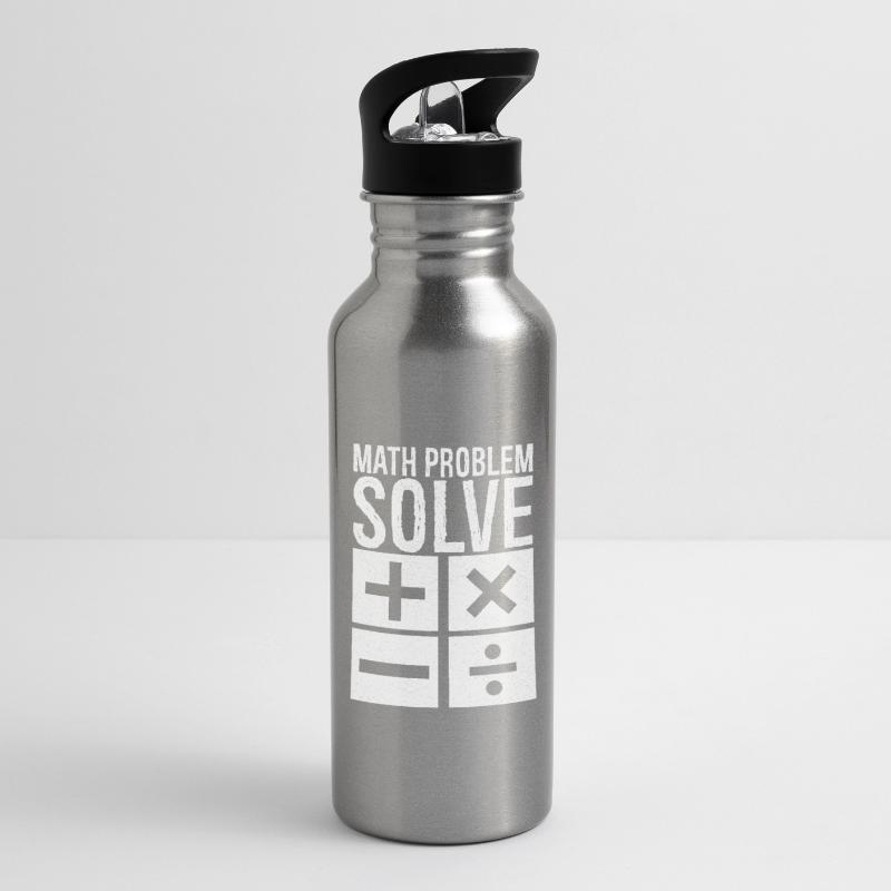 math problem solve Water bottle with straw