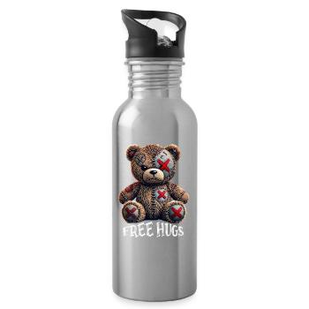 Câlins gratuits Teddy Bear - Gourde avec paille intégrée - argent clair - Droite