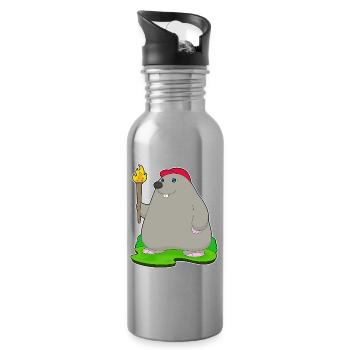 Mole Torch - Water bottle with straw - silver - Right