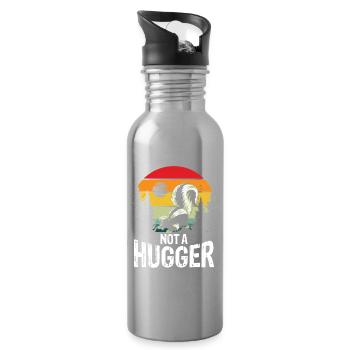 Not a hugger skunk - Trinkflasche mit integriertem Trinkhalm - Lightsilver - Rechts