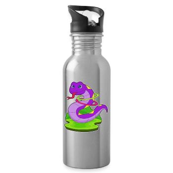 Gymnastique d’entraînement Snake Fitness Hoop - Gourde avec paille intégrée - argent clair - Droite