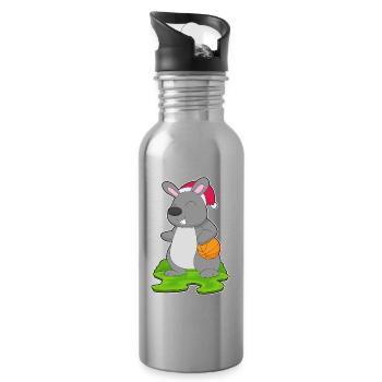 Basket-ball de Noël Bunny - Gourde avec paille intégrée - argent clair - Droite