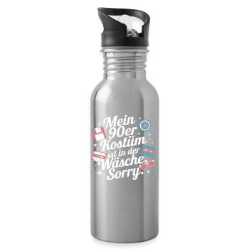 My 90s Costume In The Lingerie Theme Party - Water bottle with straw - silver - Right
