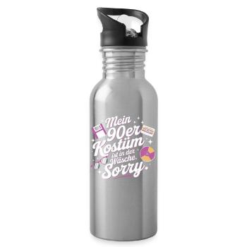 My 90s Costume In The Lingerie Theme Party - Water bottle with straw - silver - Right