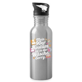 My 90s Costume In The Lingerie Theme Party - Water bottle with straw - silver - Right
