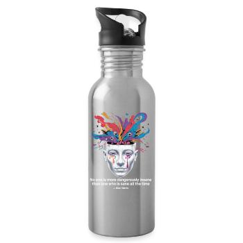 Mind Unleashed | Watts Psychedelic Insight - Water bottle with straw - silver - Right