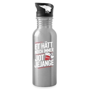 Et Hätt Noch Immer Jot Jejange Kölsch Köln Kölner - Trinkflasche mit integriertem Trinkhalm - Lightsilver - Rechts