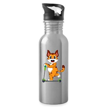 Trottinette Tiger - Gourde avec paille intégrée - argent clair - Droite