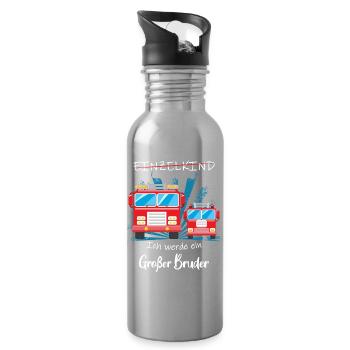 Annonce de la progéniture | Je serai un grand frère en 2027 - Gourde avec paille intégrée - argent clair - Droite