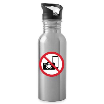 No Photos Icon - Water bottle with straw - silver - Right