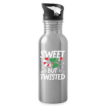 Sweet but twisted - Trinkflasche mit integriertem Trinkhalm - Lightsilver - Rechts