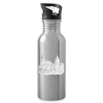 Schwarzenberg Erzgebirge Schloss - Trinkflasche mit integriertem Trinkhalm - Lightsilver - Rechts
