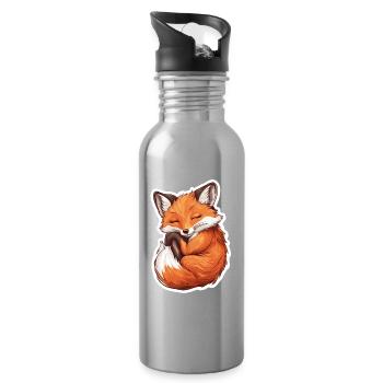 Fuchs - Trinkflasche mit integriertem Trinkhalm - Lightsilver - Rechts