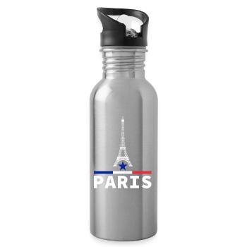 Paris Football - Passion for the Capital - Water bottle with straw - silver - Right