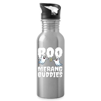 BOO-MERANG BUDDIES - GHOST HALLOWEEN - Water bottle with straw - silver - Right