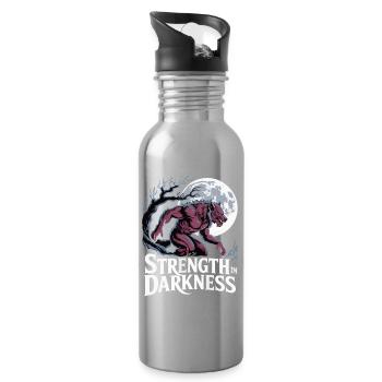 Grafik zur Stärke des Mondwerwolfs - Trinkflasche mit integriertem Trinkhalm - Lightsilver - Rechts