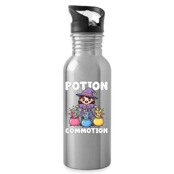 POTION COMMOTION - WITCH HALLOWEEN - Water bottle with straw - silver - Right
