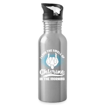 Diving diving board - Water bottle with straw - silver - Right