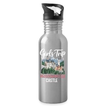 Girls Trip Neuschwanstein Castle - Trinkflasche mit integriertem Trinkhalm - Lightsilver - Rechts
