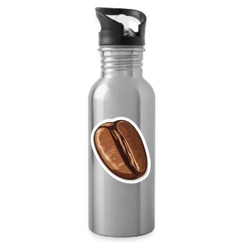 Kaffee - Trinkflasche mit integriertem Trinkhalm - Lightsilver - Rechts