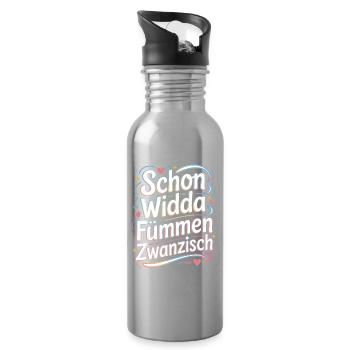 Widda Fümmen Zwanzisch fête déjà ses 50 ans - Gourde avec paille intégrée - argent clair - Droite