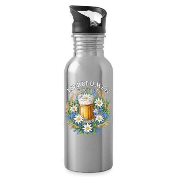 Beer flowers with chamomile and grain bartender - Water bottle with straw - silver - Right