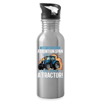 Tractor Kids Farm Lifestyle - Trinkflasche mit integriertem Trinkhalm - Lightsilver - Rechts