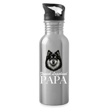 Papa finlandais lapon - Gourde avec paille intégrée - argent clair - Droite