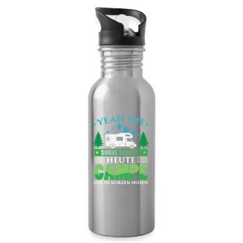 Heating Engineer Heating Construction Plumber Plumber - Water bottle with straw - silver - Right