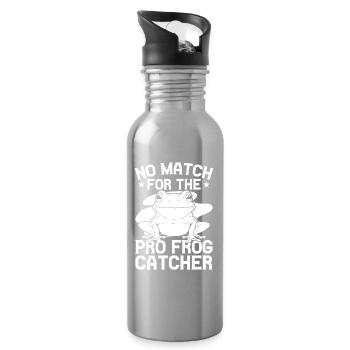 Frog Catcher n’a pas de poids face à la grenouille - Gourde avec paille intégrée - argent clair - Droite