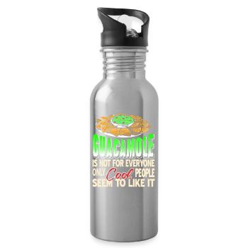 Guacamole Only Cool People Like It Funny Snack - Trinkflasche mit integriertem Trinkhalm - Lightsilver - Rechts