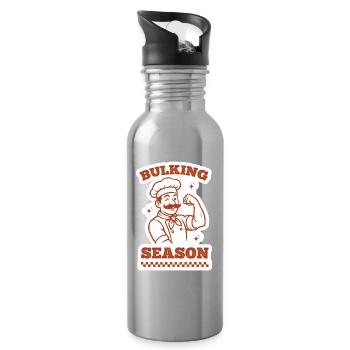 Bulking Season - Water bottle with straw - silver - Right